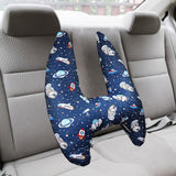 Maxbell Car Back Seat Travel Pillow Provides Head and Body Support Sleeping Pillow Blue Astronaut