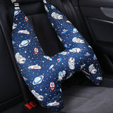 Maxbell Car Back Seat Travel Pillow Provides Head and Body Support Sleeping Pillow Blue Astronaut