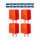 Maxbell 4Pcs 2 Pin 12V LED Flashing Relay Flasher Relay Waterproof Durable Universal