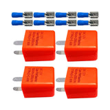 Maxbell 4Pcs 2 Pin 12V LED Flashing Relay Flasher Relay Waterproof Durable Universal