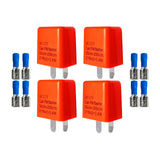 Maxbell 4Pcs 2 Pin 12V LED Flashing Relay Flasher Relay Waterproof Durable Universal