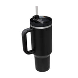Maxbell Tumbler with Handle with Lid and Straw Car Tumbler Cup for Water Coffee black