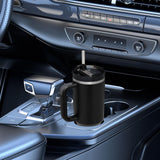 Maxbell Tumbler with Handle with Lid and Straw Car Tumbler Cup for Water Coffee black