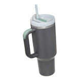 Maxbell Tumbler with Handle with Lid and Straw Car Tumbler Cup for Water Coffee dark gray