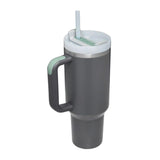 Maxbell Tumbler with Handle with Lid and Straw Car Tumbler Cup for Water Coffee dark gray