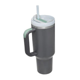 Maxbell Tumbler with Handle with Lid and Straw Car Tumbler Cup for Water Coffee dark gray