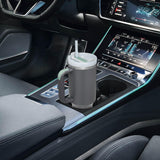 Maxbell Tumbler with Handle with Lid and Straw Car Tumbler Cup for Water Coffee dark gray