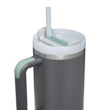 Maxbell Tumbler with Handle with Lid and Straw Car Tumbler Cup for Water Coffee dark gray