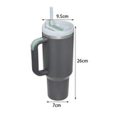 Maxbell Tumbler with Handle with Lid and Straw Car Tumbler Cup for Water Coffee dark gray