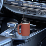 Maxbell Tumbler with Handle with Lid and Straw Car Tumbler Cup for Water Coffee carmine