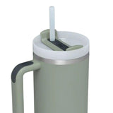 Maxbell Tumbler with Handle with Lid and Straw Car Tumbler Cup for Water Coffee olive green