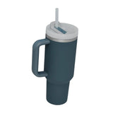 Maxbell Tumbler with Handle with Lid and Straw Car Tumbler Cup for Water Coffee dark blue