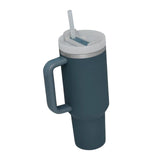 Maxbell Tumbler with Handle with Lid and Straw Car Tumbler Cup for Water Coffee dark blue