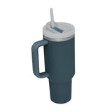 Maxbell Tumbler with Handle with Lid and Straw Car Tumbler Cup for Water Coffee dark blue
