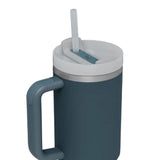 Maxbell Tumbler with Handle with Lid and Straw Car Tumbler Cup for Water Coffee dark blue
