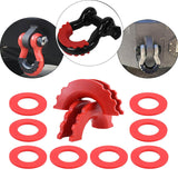 Maxbell D Ring Shackle Isolator Easy Installation 3/4 inch for Cars Spare Parts Red