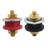 Maxbell thru Panel Battery Terminal Connector for Agricultural Vehicle Auto Rvs Red Black