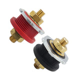 Maxbell thru Panel Battery Terminal Connector for Agricultural Vehicle Auto Rvs Red Black