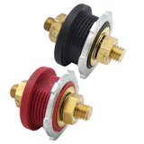 Maxbell thru Panel Battery Terminal Connector for Agricultural Vehicle Auto Rvs Red Black