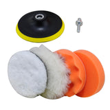Maxbell 6 Pieces Car Buffing Polishing Pads Multipurpose for Polishing Vehicles 13cm Dia M10 Screw
