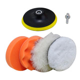 Maxbell 6 Pieces Car Buffing Polishing Pads Multipurpose for Polishing Vehicles 13cm Dia M10 Screw