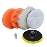 Maxbell 6 Pieces Car Buffing Polishing Pads Multipurpose for Polishing Vehicles 13cm Dia M10 Screw