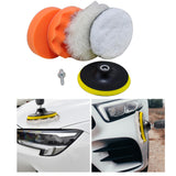 Maxbell 6 Pieces Car Buffing Polishing Pads Multipurpose for Polishing Vehicles 13cm Dia M10 Screw