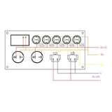 Maxbell Rocker Switch Panel Durable Camper Switch Panel on Off for RV Truck Bus