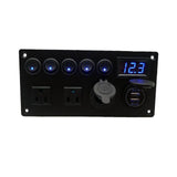 Maxbell Rocker Switch Panel Durable Camper Switch Panel on Off for RV Truck Bus