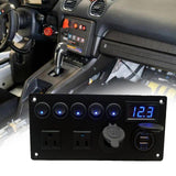 Maxbell Rocker Switch Panel Durable Camper Switch Panel on Off for RV Truck Bus