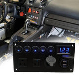 Maxbell Rocker Switch Panel Durable Camper Switch Panel on Off for RV Truck Bus