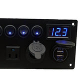 Maxbell Rocker Switch Panel Durable Camper Switch Panel on Off for RV Truck Bus