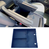 Maxbell Center Console Organizer Tray Armrest Glove Box for Rivian R1T R1S 2022 Black