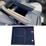 Maxbell Center Console Organizer Tray Armrest Glove Box for Rivian R1T R1S 2022 Red