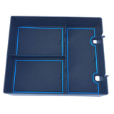 Maxbell Center Console Organizer Tray Armrest Glove Box for Rivian R1T R1S 2022 Blue