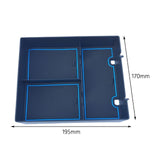 Maxbell Center Console Organizer Tray Armrest Glove Box for Rivian R1T R1S 2022 Blue