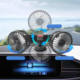 Maxbell Car Fan Desk Fan Mounted USB Car Accessories for Truck Office Dashboard