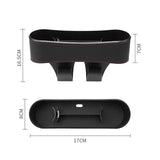 Maxbell Car Seat Gap Filler Organizer Storage Pockets for Keys Cellphone Wallet Black