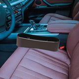 Maxbell Car Seat Gap Filler Organizer Storage Pockets for Keys Cellphone Wallet Brown