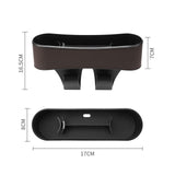 Maxbell Car Seat Gap Filler Organizer Storage Pockets for Keys Cellphone Wallet Brown