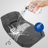 Maxbell Waterproof PVC Car Floor Mats 4 Pieces Set Black Automobile Accessory Sturdy