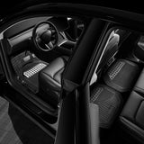 Maxbell Waterproof PVC Car Floor Mats 4 Pieces Set Black Automobile Accessory Sturdy