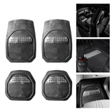 Maxbell Waterproof PVC Car Floor Mats 4 Pieces Set Black Automobile Accessory Sturdy