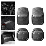 Maxbell Waterproof PVC Car Floor Mats 4 Pieces Set Black Automobile Accessory Sturdy