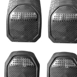 Maxbell Waterproof PVC Car Floor Mats 4 Pieces Set Black Automobile Accessory Sturdy