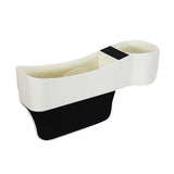 Maxbell Car Seat Gap Filler Organizer Console Side Extra Pouchs Seat Gap Storage Box White