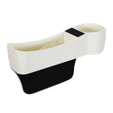 Maxbell Car Seat Gap Filler Organizer Console Side Extra Pouchs Seat Gap Storage Box White
