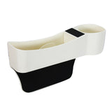 Maxbell Car Seat Gap Filler Organizer Console Side Extra Pouchs Seat Gap Storage Box White