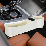 Maxbell Car Seat Gap Filler Organizer Console Side Extra Pouchs Seat Gap Storage Box White