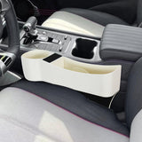 Maxbell Car Seat Gap Filler Organizer Console Side Extra Pouchs Seat Gap Storage Box White